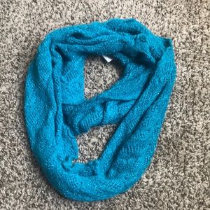 blue sparkly scarf